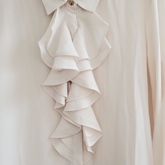 Karl Lagerfeld ruffle button down blouse - Picture 3 of 4